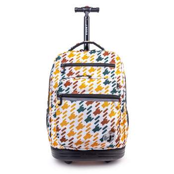 JWorld Sundance 20" Laptop Rolling Backpack - Vivid Tweed: Unisex, Wheeled Travel & School Bag with Padded Sleeve