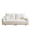 NicBex Couches for Living Room 90" Loveseat Sofa Couch Lamb's Wool Upholstered 2-seater Sofa with 2 Cushions and 2 Ball Pillows - 4 of 4