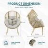 Bestier Outdoor Wicker Egg Chair, Rattan Chair with Cushion, Oversized Patio Lounge Chair for Outdoor, Indoor, Balcony, Backyard, Garden - 2 of 4
