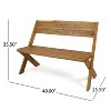 Modern Slat Design Gaylor Bench for outdoor dining and backyard-Christopher Knight Home - 3 of 4