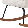 Modern Rocking Chair with High Backrest Armrests Ergonomic Design Lounge Recliner Chair - 4 of 4