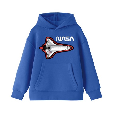 Nasa hoodie red store white and blue