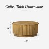 Maven Lane Dallas Modern Round Wooden Coffee Table 30" - 2 of 4