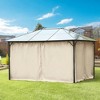 Resenkos Gazebo Pergola Privacy Panels,9.84' x 13.1' Gazebo Sidewall Set with Hooks/C-Rings, Beige - 2 of 4