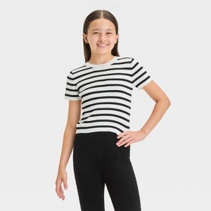 Girls' Short Sleeve Knit Sweater - art class™ - 1 of 4