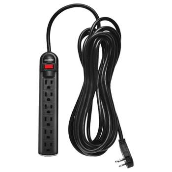 Digital Energy 6-Outlet Surge Protector Power Strip (Black, 15-Foot Cord)
