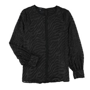 Alfani Womens Animal Print Pullover Blouse - 1 of 2