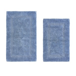 Lux Premium 100% Cotton Tufted Solid Reversible 2 PC Bath Rug Set – Ultra-Soft, Water-Absorbent, Durable, Machine Washable Bathroom Rug - 1 of 4