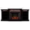 Southern Enterprises Gilman Electric Fireplace with Bookcases: Freestanding Console, Remote Control, Black, 5000 BTU Output - 3 of 4