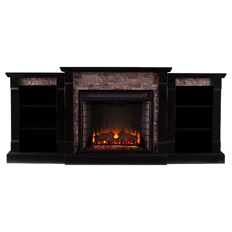 Southern Enterprises Gilman Electric Fireplace with Bookcases, 4 of 7
