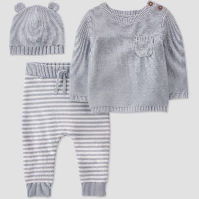 Image of Carter's Just One You®️ Baby Boys' Striped Sweater & Bottom Set - Blue Newborn