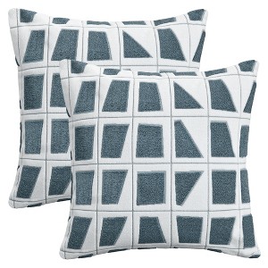 REGALWOVEN Geometric Soft Plush Modern Decorative Throw Pillows Cases 2 Pcs - 1 of 4