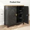 Fredees 31.5-Inch Farmhouse Wood Sideboard with Adjustable Shelves and 2 Fluted Doors – Suitable for Living Room, Dining Room, Bedroom, or Entryway. - 2 of 4