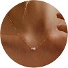Attop Gold Pearl Necklaces Trendy 14k Gold Plated Dainty Necklace Simple Pearl Single Charm Pendant Necklace - 2 of 4