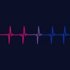 Adult Design By Humans Bisexual Pride Rainbow Heartbeat By Thingsandthings T-Shirt - 2 of 2