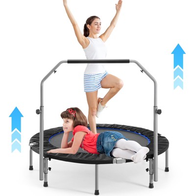 Musment 40"/48" Foldable Mini Trampoline for Adults,Trampoline for Adults with Adjustable Bar