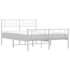vidaXL Metal Bed Frame with Headboard and Footboard White 59.1 in.x78.7 in. - 3 of 4