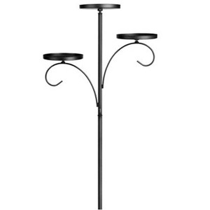 Aoibox 35.4 Inch Triple Candle Holder Christmas Tree Topper 3 Tier Black Candelabra with 4 Cable Ties for Indoor Holiday Decor 1 Piece - 1 of 4