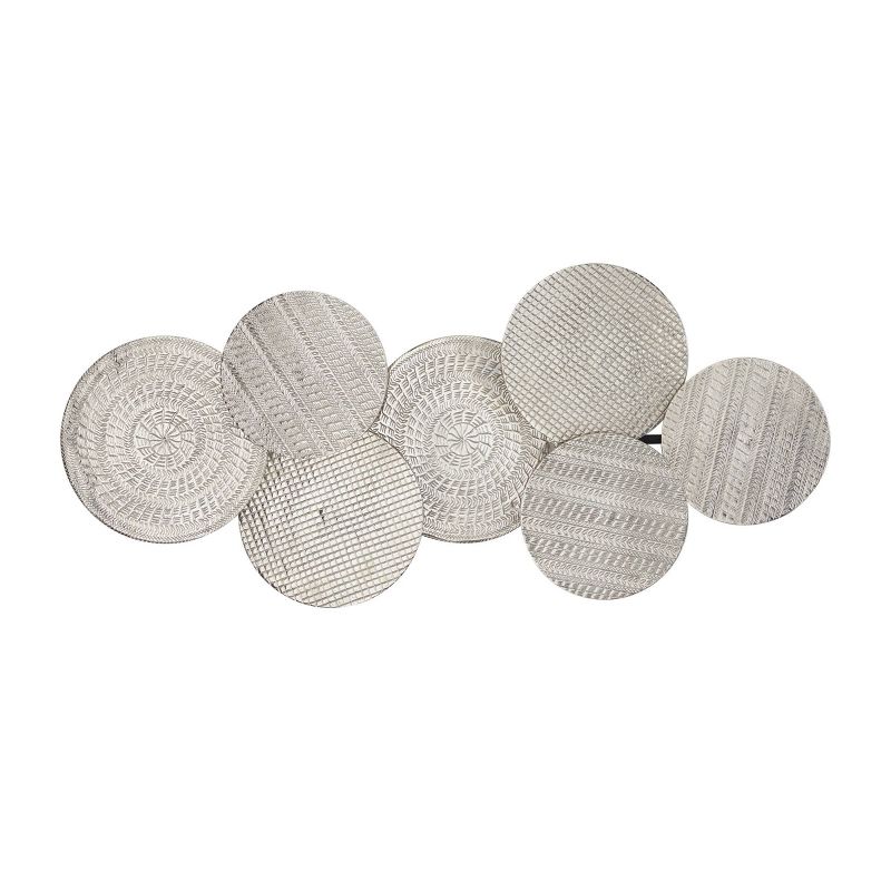 Aluminum Plate Wall Decor with Textured Pattern - Olivia & May, 2 of 6
