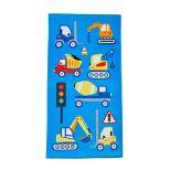 Cotton Vibrant Kids Quick Dry Beach Towel - Great Bay Home (30" x 60", Toy Trucks)