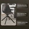 LeisureMod Markley Swivel Leather Dining Side Chair with Durable Iron Legs – Comfortable Accent Chair for Kitchen, Dining Room, or Office Set of 4 - 4 of 4