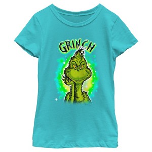 Girl's Dr. Seuss Airbrush Grinch T-Shirt - 1 of 4