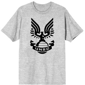 Halo UNSC Logo Athletic Heather Mens T-Shirt - 1 of 3