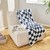 Itopfox Ultra Soft Cozy Blue and White Checkered Throw Blanket, Warm Fuzzy Plush Knit Checkerboard Blanket for Couch Bed Sofa - 4 of 4