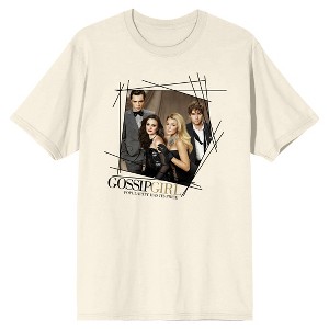 Gossip Girl Chuck, Blair, Serena, Nate Characters Men's Natural Graphic Tee - 1 of 1