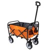 VYNXARIA Minimeetall Strap Collapsible Foldable Wagon Cart with strapping system, Beach Wagon , Utility Cart , Utility Wagon Grocery Cart,orange - 3 of 4