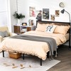 Costway Queen/Full Size Metal Bed Frame Platform with Wooden Headboard No Bo x Spring Needed - image 3 of 4