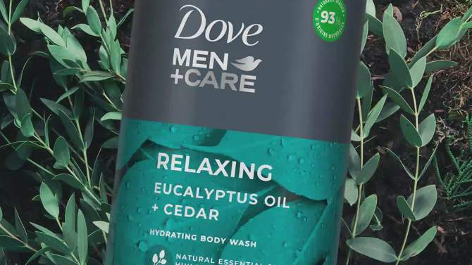 Dove Men+Care Relaxing Eucalyptus + Cedar Hydrating Body Wash Soap - 18 fl oz, 2 of 8, play video