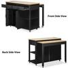 Sapphtopaz Kitchen Island with Extendable Dining Table Storage Cabinet with 2 Drawers & Power Outlet Spice Rack Kitchen Table for Dining Room - 4 of 4