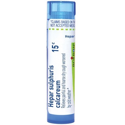 Hepar Sulphuris Calcareum 15C by Boiron Homeopathic Single Medicine For Cough, Cold & Flu  -  80 Pellet