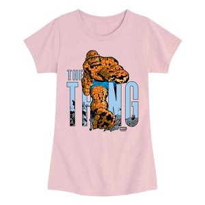 Girls' - Marvel - Fantastic Four The Thing Fitted Short Sleeve Graphic T-Shirt - 1 of 3