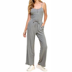 Women's Button-Up Bliss Jumpsuit - TCEC - 1 of 3