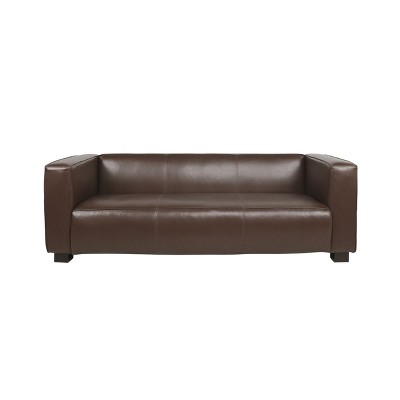 NicBex PU Leather Sofa Couch Modern Upholstered 3 Seater Sofa with Extra Deep Seat,Comfy Couch for Living Room,Apartment