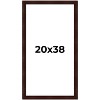 PosterPalooza | Distressed Brown Picture Frame - UV Acrylic, Foam Board Backing, Hanging Hardware - 2 of 4