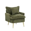 CAVINAS Corduroy Fabric Accent Chair, Single Chair Sofa Chair, Classic Arm Chair, Upholstered Recliner for Apartment Office Living Room Bedroom - 4 of 4
