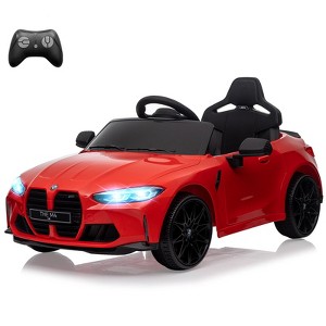 12V Ride On Car for Kids，Licensed BMW M4 Battery Powered Vehicle Car for Boys and Girls, with Remote Control,3 Speed,Led Light - 1 of 4