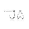 RS Pure by Ross-Simons 0.10 ct. t.w. Diamond Double-Split Huggie Hoop Earrings in Sterling Silver - 3 of 4