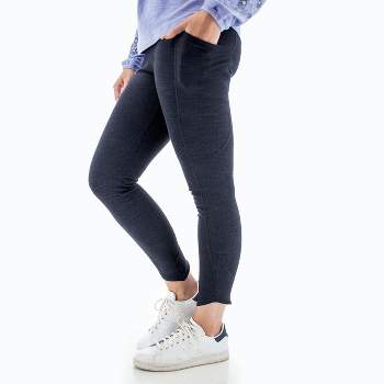 Women's Plus Size Super Soft Midi-Rise Printed Leggings Black Army One Size  Fits Most Plus - White Mark