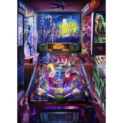 Mchezo Retro Video Game Puzzle, 1000pc 60's Nostalgia Jigsaw Puzzle: Pinball Invasion