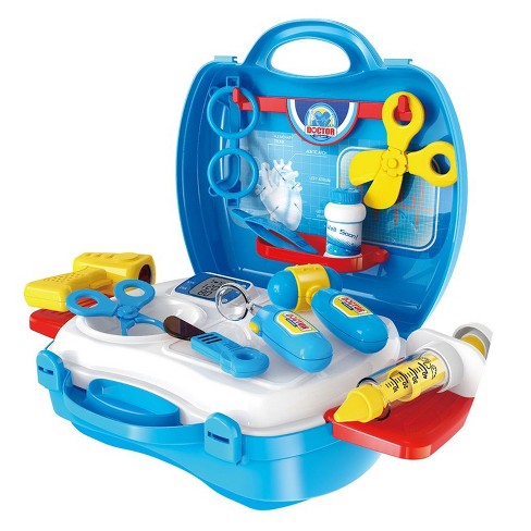 Toy Medical Kit Kids Pretend Play Doctor Kit Playset Carrying Case 11 PCS