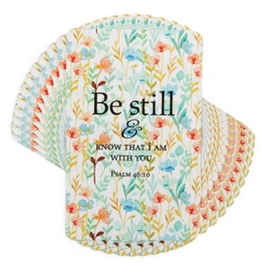 Dicksons Be Still and Know That I Am God Floral 4 inch Paper Pocket Card Bookmark Pack of 12 - 1 of 4