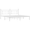 vidaXL Metal Bed Frame with Headboard White 76 in.x79.9 in. King - 4 of 4