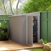 Outsunny Steel Garden Storage Shed, Lean to Shed Outdoor Metal Tool House with Lockable Door & Air Vents for Backyard Patio Lawn, White - 2 of 4