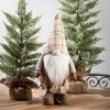 23.5"H Sullivans Cream Plaid Standing Gnome  Christmas Decor  Multicolored - 3 of 3