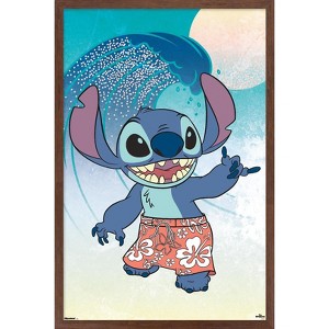 Trends International Disney Lilo And Stitch: Beach Vibes - Hang Loose Framed Wall Poster Prints - 1 of 4
