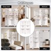 GustoWave White Wooden Room Divider Wall 4 Panel,5.6FT Tall Room Divider with Shelves,Folding Privacy Screens 67 in for Room Separation Home Office - 3 of 4